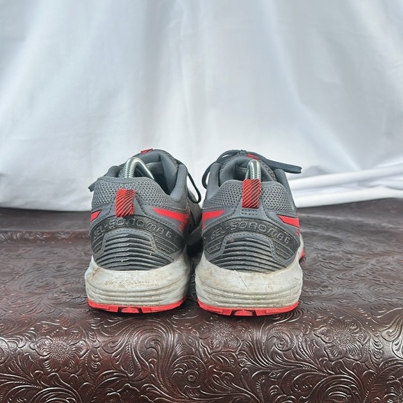 Gray and Red Running Shoes - Picture 4 of 6